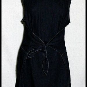 Eloquii Sexy Sleeveless Denim Dress with Tie Front